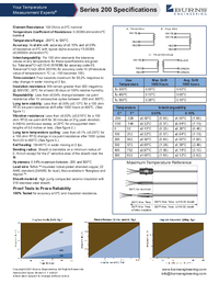 Thumbnail of document Data Sheet - 200C/200K Spring Loaded Platinum RTDs